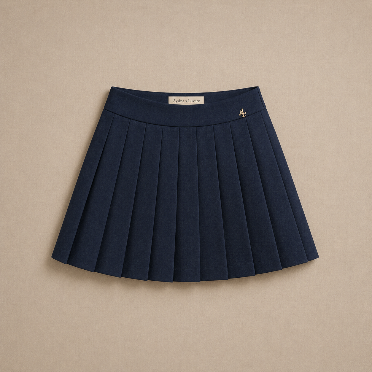B – Blue Pleated Skirt