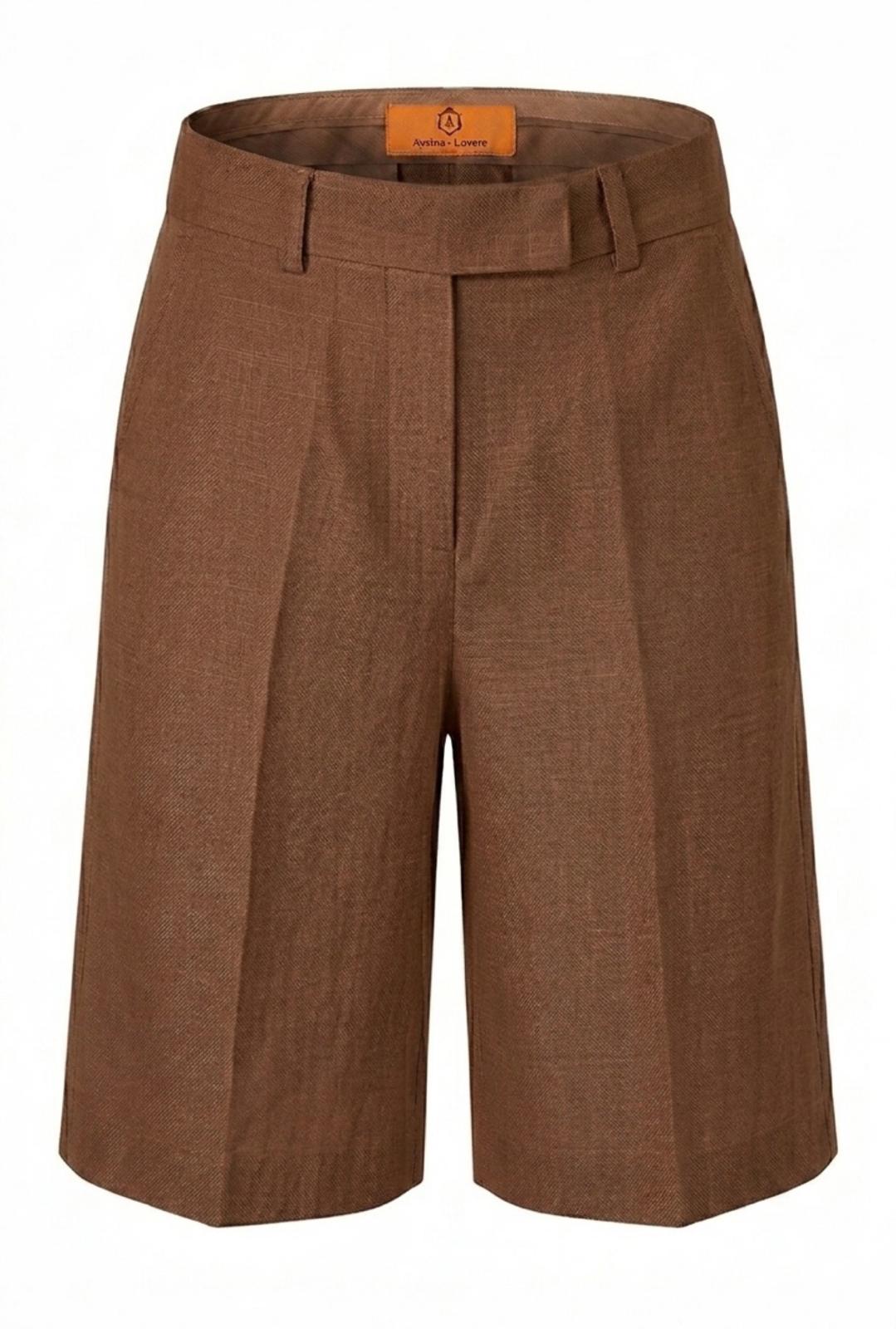 Monaco Linen Shorts – Espresso