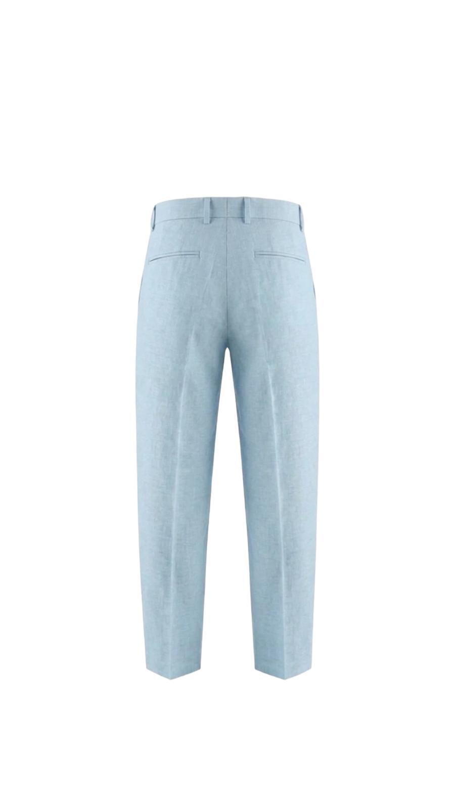 The Milan Linen Trouser - Sky
