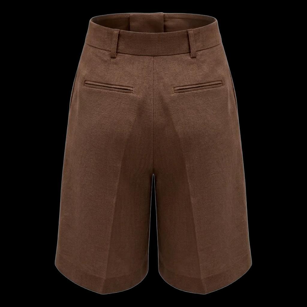 Monaco Linen Shorts – Espresso
